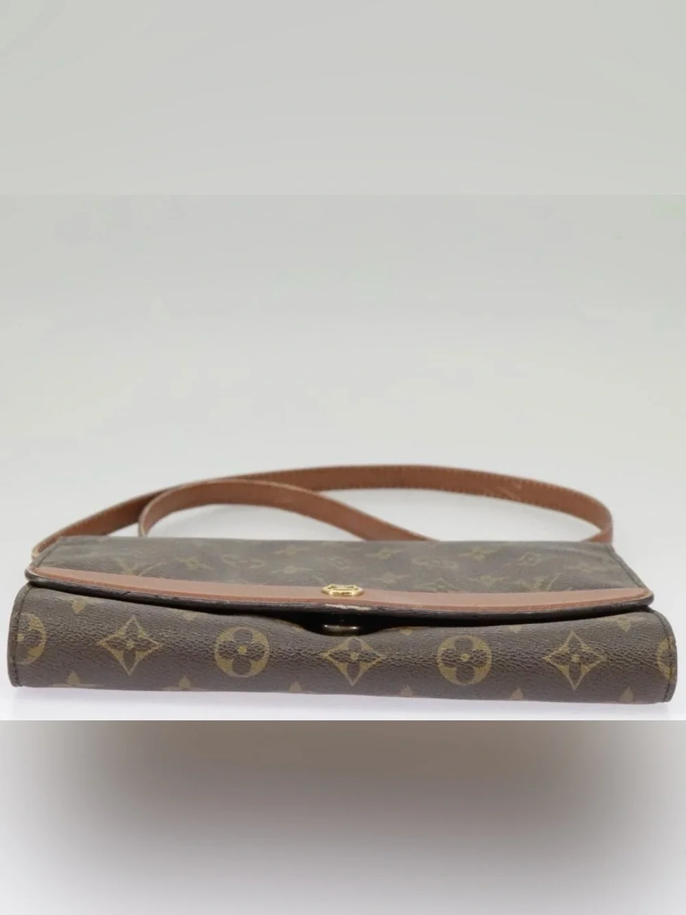 👜 LOUIS VUITTON Bordeaux 24 Monogram Authentic Shoulder Crossbody Bag Luxury